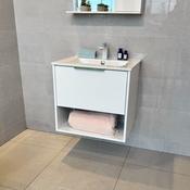 Prague Matt White Wall Hung Vanity Unit image
