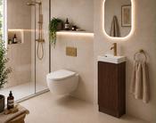 Flauto Mini 450 Cloakroom - Coffee Oak