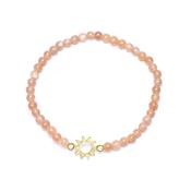 Sunstone bracelet with charm