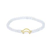 Moonstone crescent bracelet