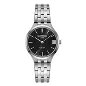 roamer slim-line classic ladies swiss made ronda 704 2 hands - date stainless steel quartz wrist-watch - analog - battery image