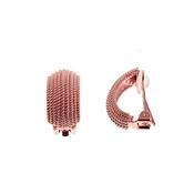 finesse rose gold plated textured clip earrings image