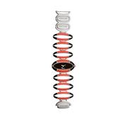 rc stones bracelet s\s black agate + coral