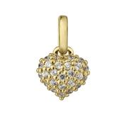 mini sparkle heart - gold
