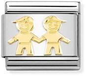 Nomination Yellow Gold Brothers Charm image