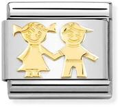 Nomination Yellow Gold Brother and Sister Charm image