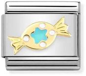 Nomination Yellow Gold and Blue Enamel Sweet Charm image