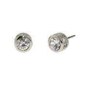 crystal brilliant rhodium stud earring image