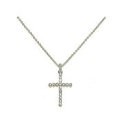cachet crystal fidela cross rhodium pendant image
