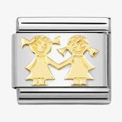 Nomination Yellow Gold Sisters Charm image