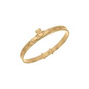 Baby Bangle Claddagh Sterling Silver, Gold Plated image