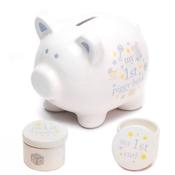 Hello Baby Piggy Bank - blue image