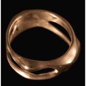 breil liquido  ring 18kt red gold size 14