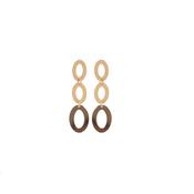 aquaforte vintage glamour dangling earrings with satin and polished oval plates image