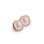 aquaforte mignon mother of pearl square inset earrings image
