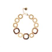 aquaforte vintage glamour bracelet with satin and polished square plates image