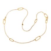 aquaforte ovali chic double-chain necklace with hollow tubing oval elements image
