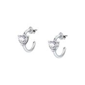 chiara ferragni diamond heart earrings with white heart stone
