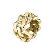 chiara ferragni chain ring yg chain with white crystals 14mm