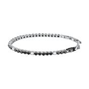 maserati jewels black / silver bracelet 22cm jewellery buckle image