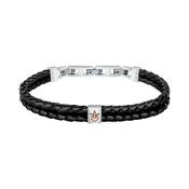 maserati jewels silver, black, rose gold bracelet 22cm jewellery buckle