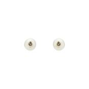 karen millen saturn pearl pale gold stud earring