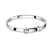 gisele  diamond heart christening bangle image