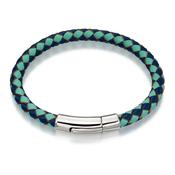 luca  boys mixed green leather bracelet image