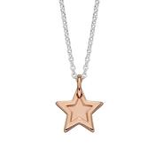 nova  rose gold rim star pendant image