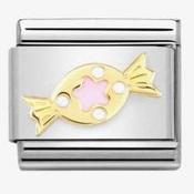 Nomination Yellow Gold and Pink Enamel Sweet Charm image
