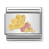 Nomination Yellow Gold and Pink Enamel Baby Balloons Charm image