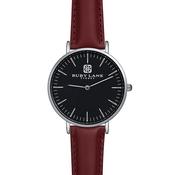 ruby lane original 36mm steel black dial burgundy strap