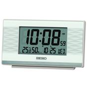 seiko digital bedside silver alarm clock image