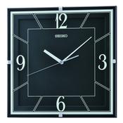 seiko quartz black dial wall clock image