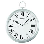 seiko quartz silver wall clock