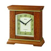 seiko music in melody brown wooden mantel clock image