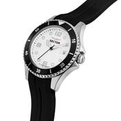 sector 230 39mm 3h white dial black silicone strap image