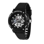 sector expander ex-45 43mm digital white dial black polyurethane strap image