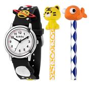 kikou hobby 28mm  white dial black pvc strap image