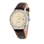 maserati sorpasso 42mm 3h ivory dial brown strap