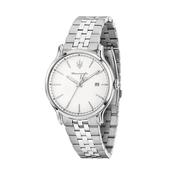 maserati epoca slim 40mm 3h silver dial stainless steel bracelet image