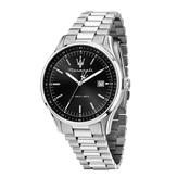 maserati sorpa stainless steel 42mm 3h black dial stainless steel bracelet image