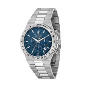 maserati sfida 41mm chronograph blue dial stainless steel bracelet image