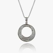 circle outline pendant with twisted effect image