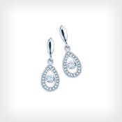 dancing stone teardrop earrings image