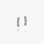 one row - 5 stone claw set drop earring image