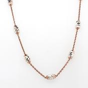 45cm rose and white colour moon shape necklace image