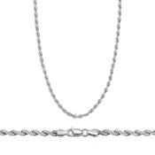 sterling silver 18" solid rope chain necklace thin guage