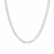 48cm white coloured tube necklace image