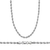 sterling silver 20" solid rope chain necklace thick guage